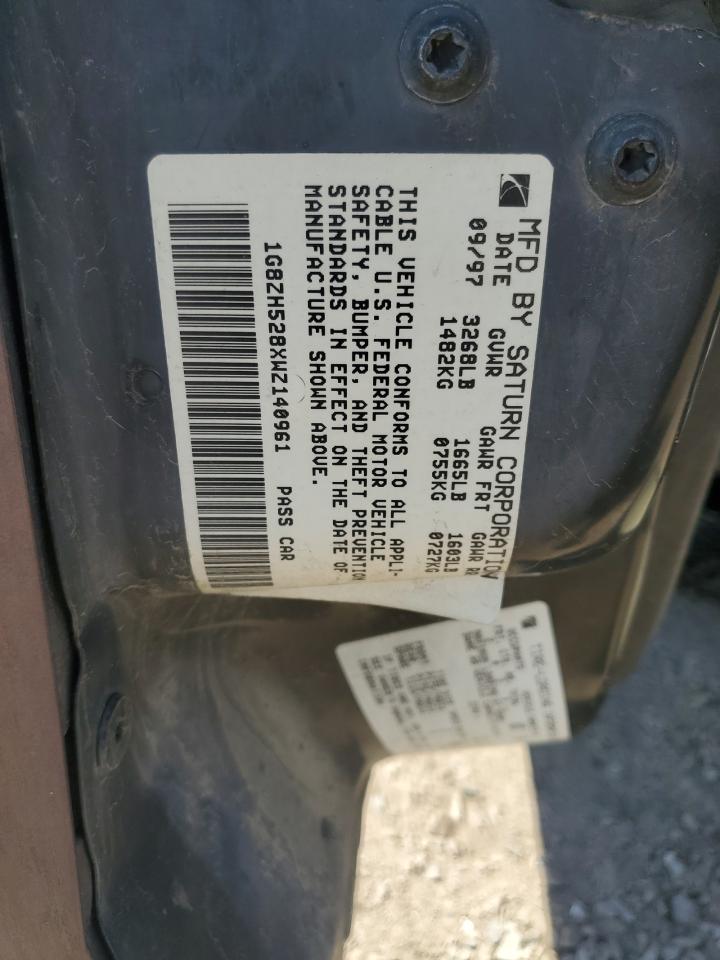 1998 Saturn Sl1 VIN: 1G8ZH528XWZ140961 Lot: 61259575