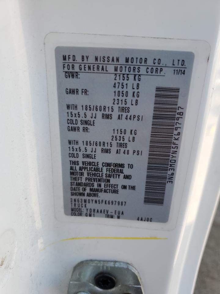 2015 Chevrolet City Express Ls VIN: 3N63M0YN5FK697987 Lot: 61307735