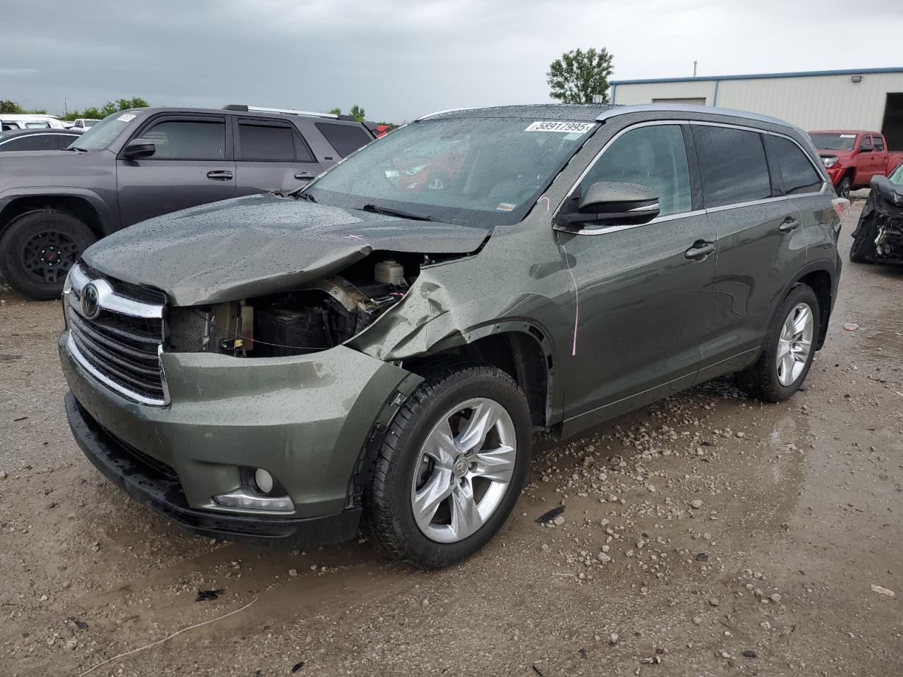 2015 Toyota Highlander Limited green null gas 5TDDKRFH9FS160977 photo #1