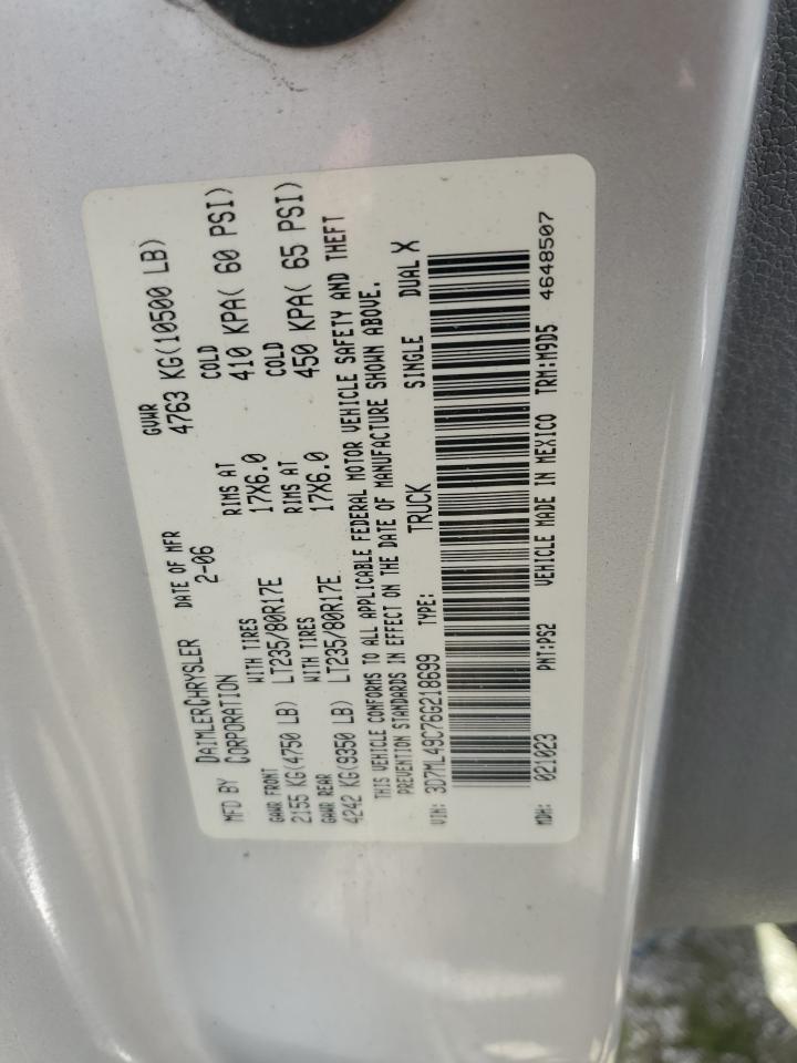 2006 Dodge Ram 3500 VIN: 3D7ML49C76G218699 Lot: 63019285