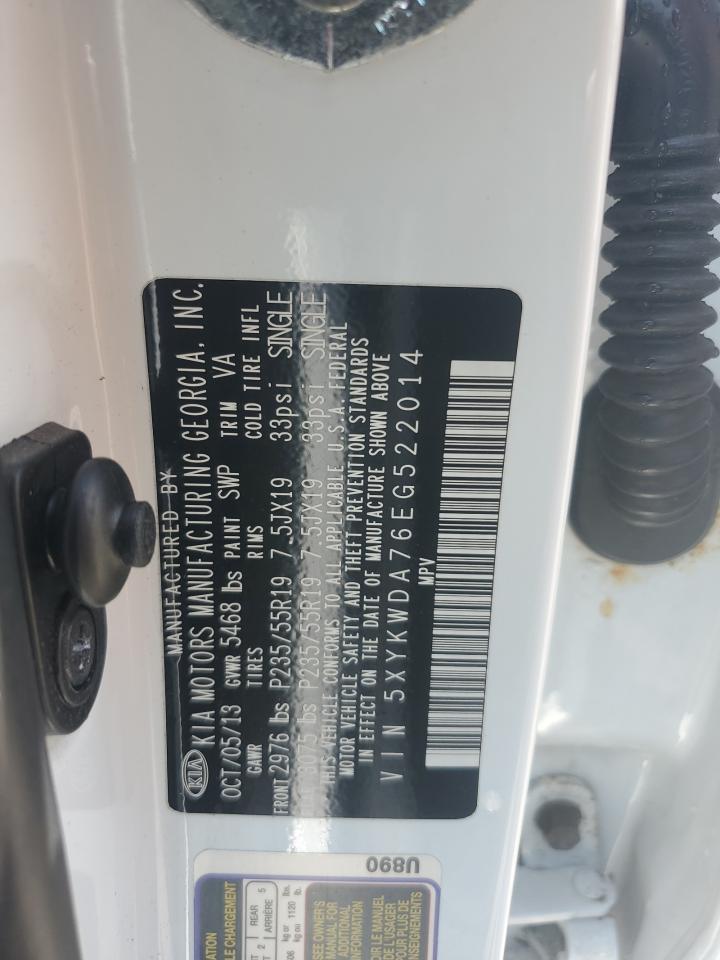 KIA SORENTO 2014 VIN 5XYKWDA76EG522014 photo 12