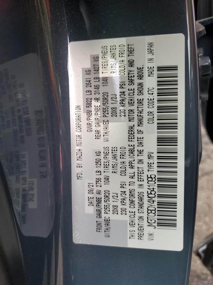 2021 Mazda Cx-9 Grand Touring VIN: JM3TCBDY4M0541095 Lot: 59788445