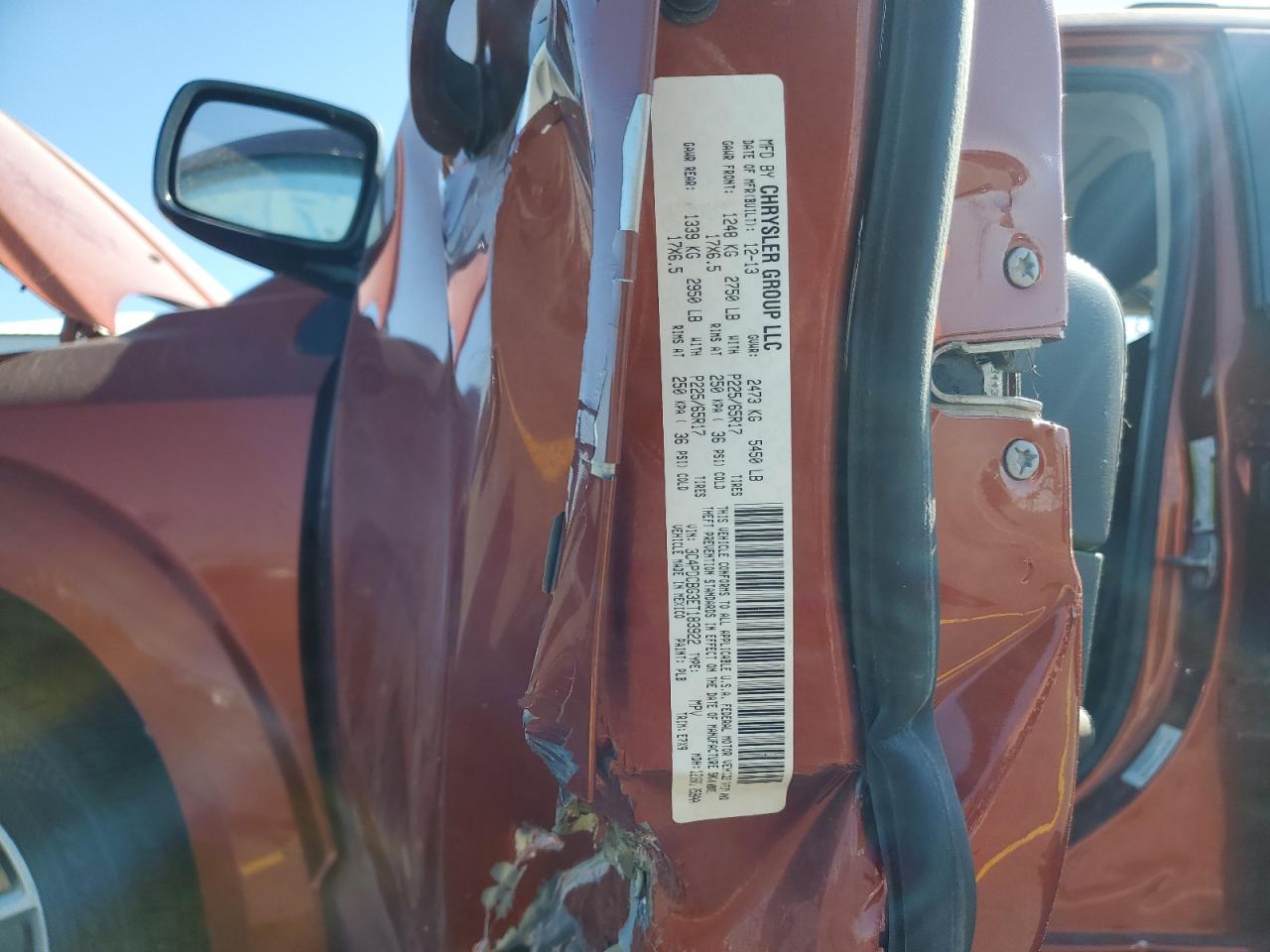 2014 Dodge Journey Sxt VIN: 3C4PDCBG3ET183922 Lot: 59942025