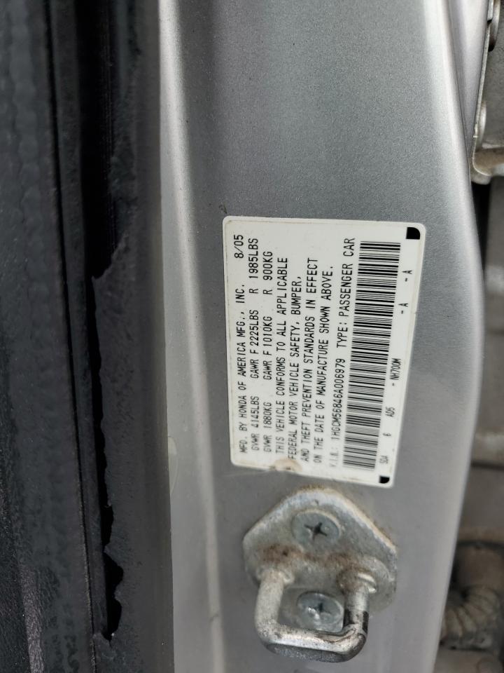 2006 Honda Accord Ex VIN: 1HGCM56846A006979 Lot: 62909795