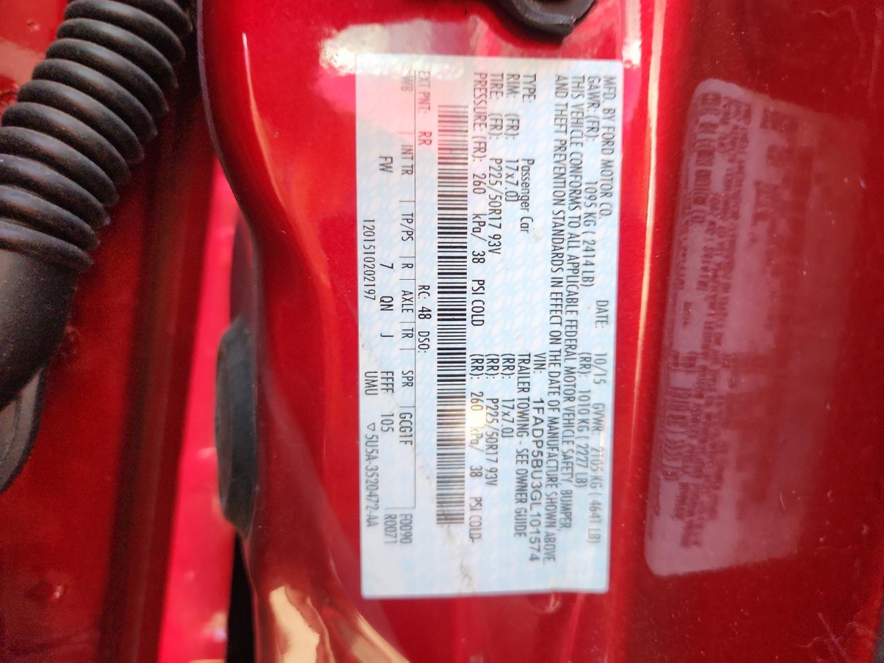 2016 Ford C-Max Sel VIN: 1FADP5BU3GL101574 Lot: 62481275