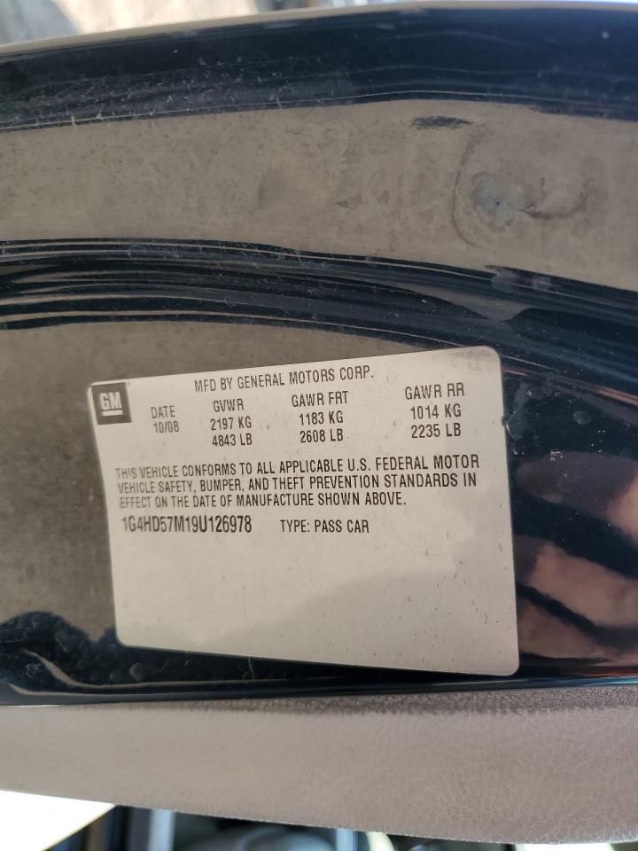 2009 Buick Lucerne Cxl VIN: 1G4HD57M19U126978 Lot: 60216505