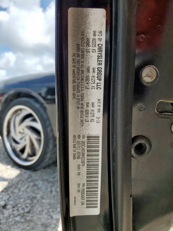 2010 Dodge Challenger Se VIN: 2B3CJ4DV8AH215874 Lot: 60877585