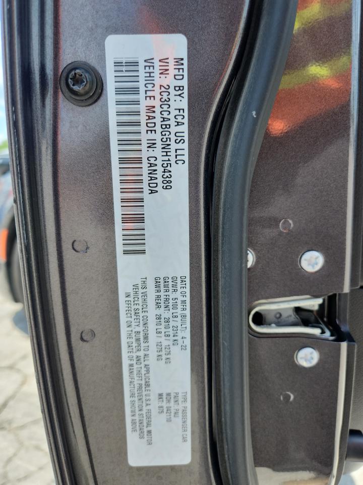 2022 Chrysler 300 S VIN: 2C3CCABG5NH154389 Lot: 62130215