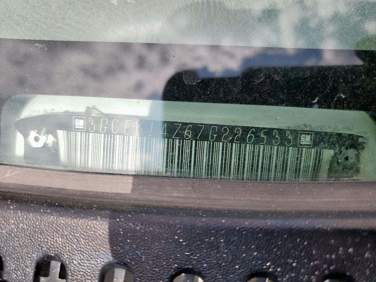 2007 Chevrolet Silverado K1500 Classic VIN: 3GCEK14Z67G226533 Lot: 59341385