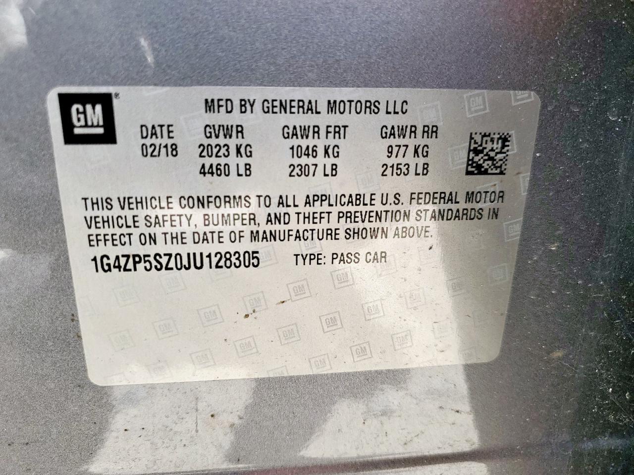 2018 Buick Lacrosse Essence VIN: 1G4ZP5SZ0JU128305 Lot: 61861475