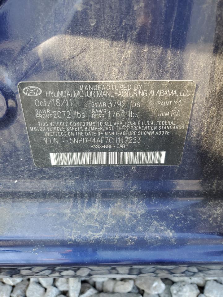 HYUNDAI ELANTRA 2012 VIN 5NPDH4AE7CH117223 фото 12