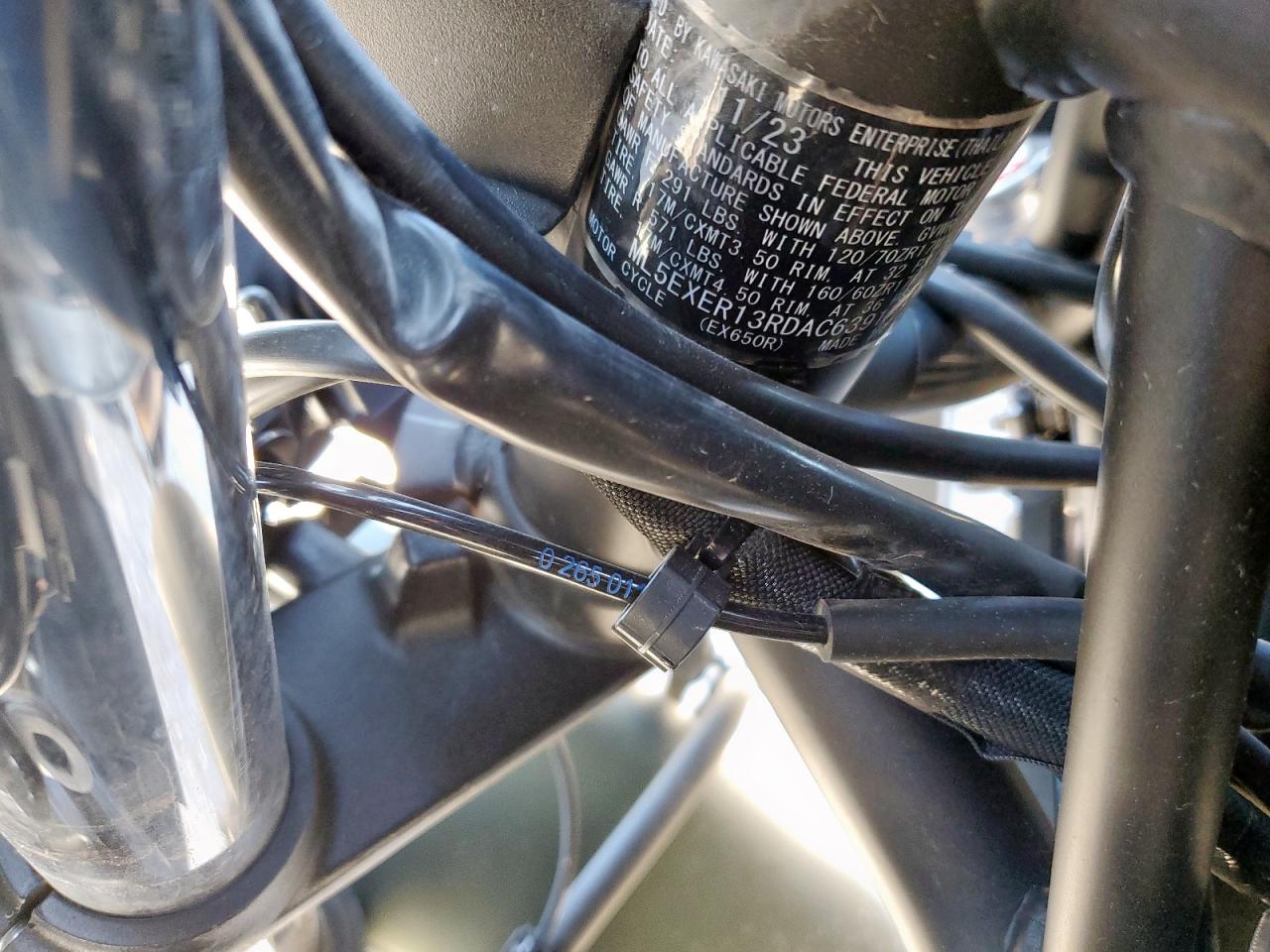 2024 Kawasaki Ex650 R VIN: ML5EXER13RDAC6391 Lot: 59997985