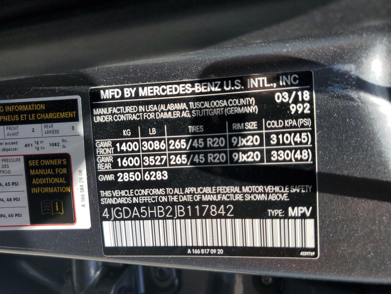 2018 Mercedes-Benz Gle 350 4Matic VIN: 4JGDA5HB2JB117842 Lot: 61751265