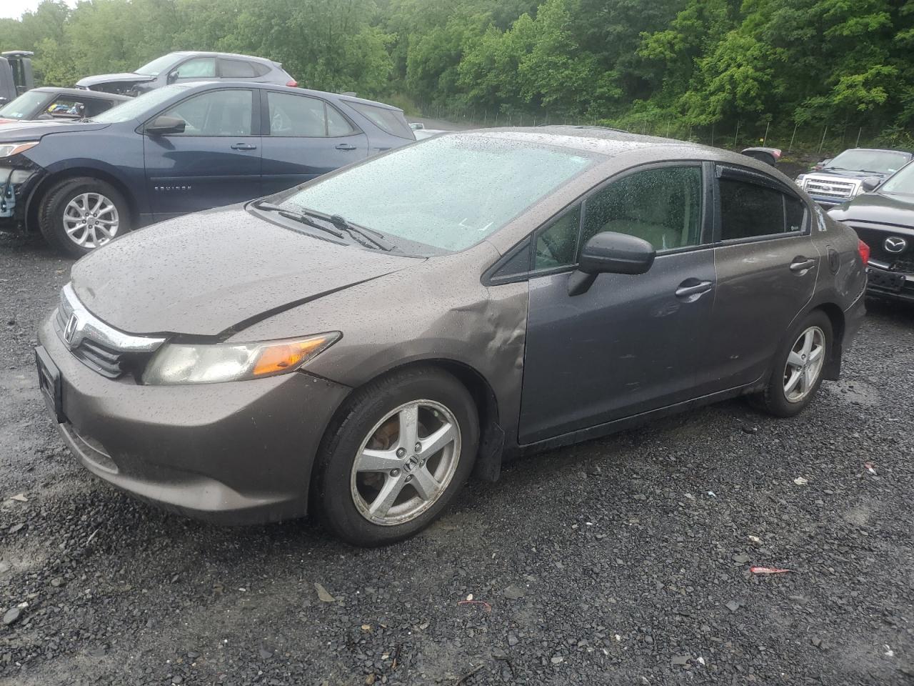 2012 Honda Civic Lx იყიდება Marlboro-ში, NY - Rear End