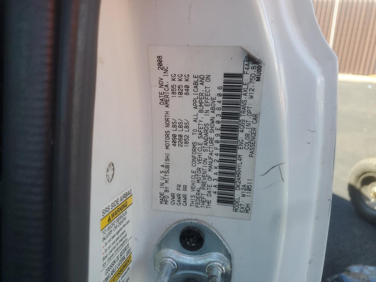 2009 Mitsubishi Eclipse Gs VIN: 4A3AK24F09E036406 Lot: 60998115