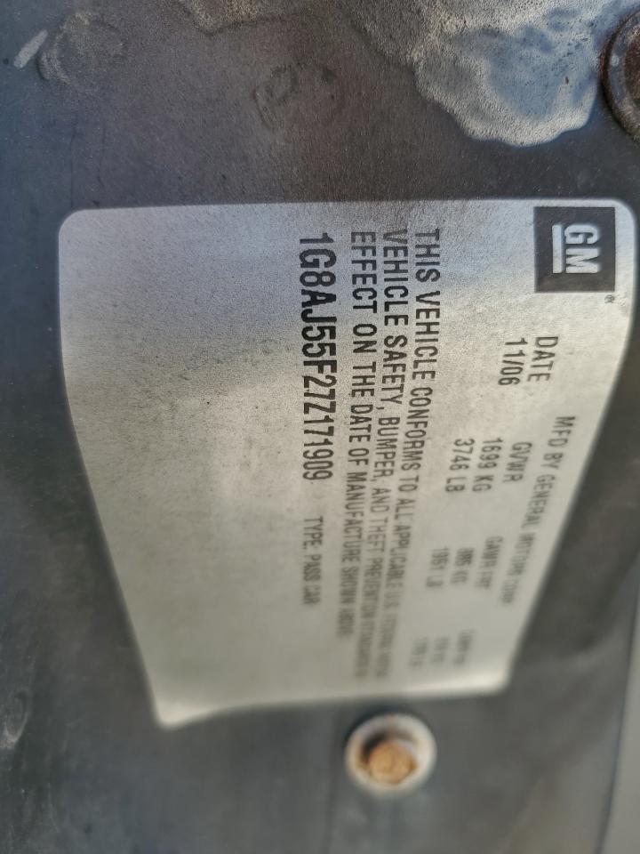 2007 Saturn Ion Level 2 VIN: 1G8AJ55F27Z171909 Lot: 62130255