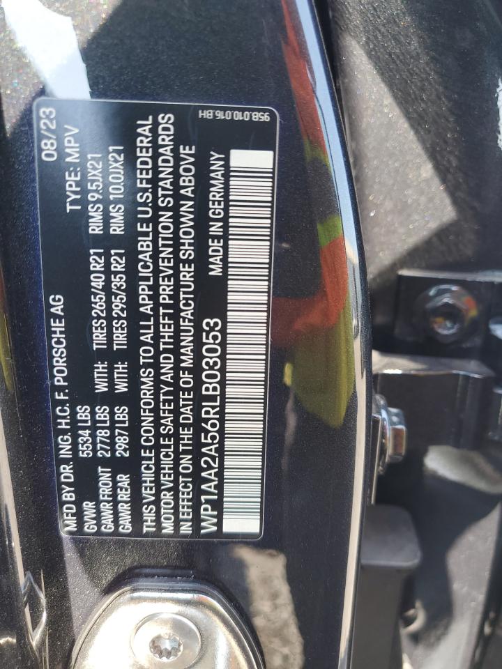 2024 Porsche Macan Base VIN: WP1AA2A56RLB03053 Lot: 62074735