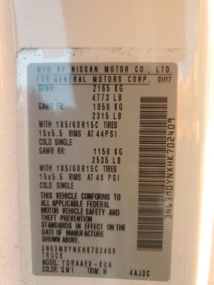 2017 Chevrolet City Express Ls VIN: 3N63M0YNXHK702409 Lot: 61077205