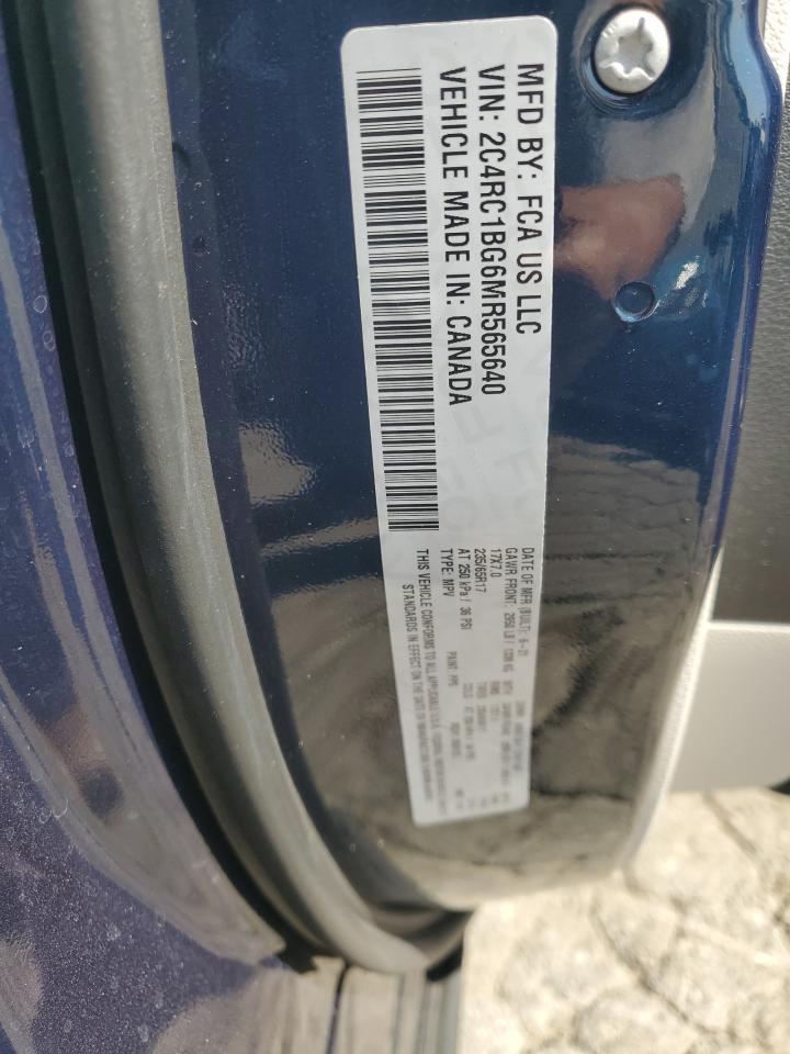 2021 Chrysler Pacifica Touring L VIN: 2C4RC1BG6MR565640 Lot: 62752685