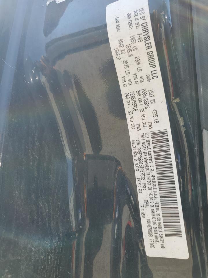 2009 Chrysler Pt Cruiser Touring VIN: 3A8FY58919T607522 Lot: 60315345