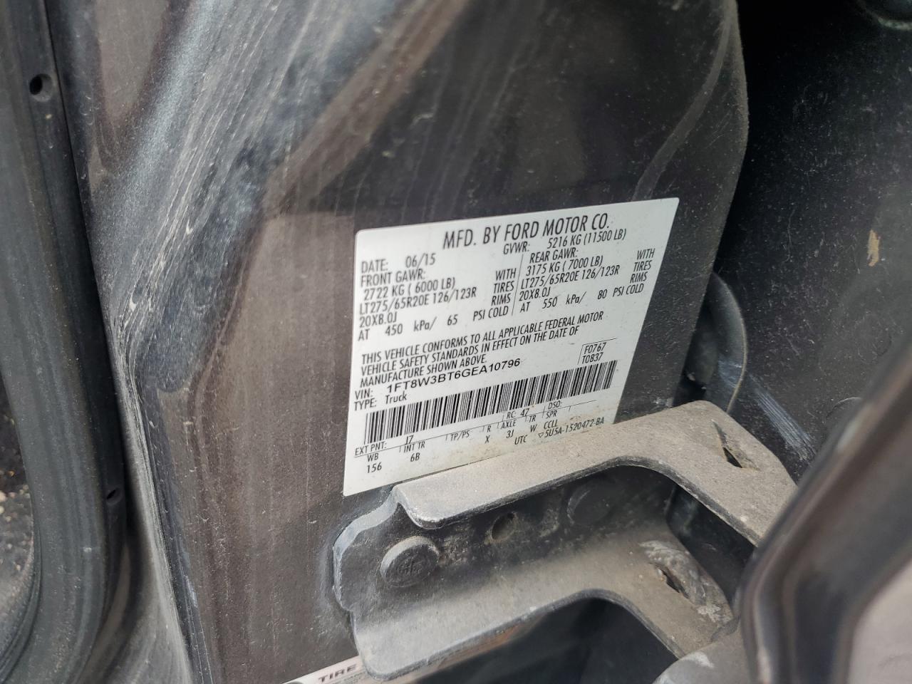 FORD F350 2016 VIN 1FT8W3BT6GEA10796 photo 12