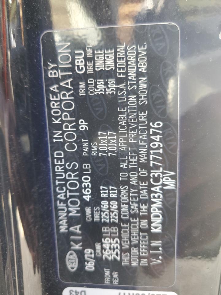 KIA SPORTAGE 2020 VIN KNDPM3AC3L7719476 zdjęcie 14