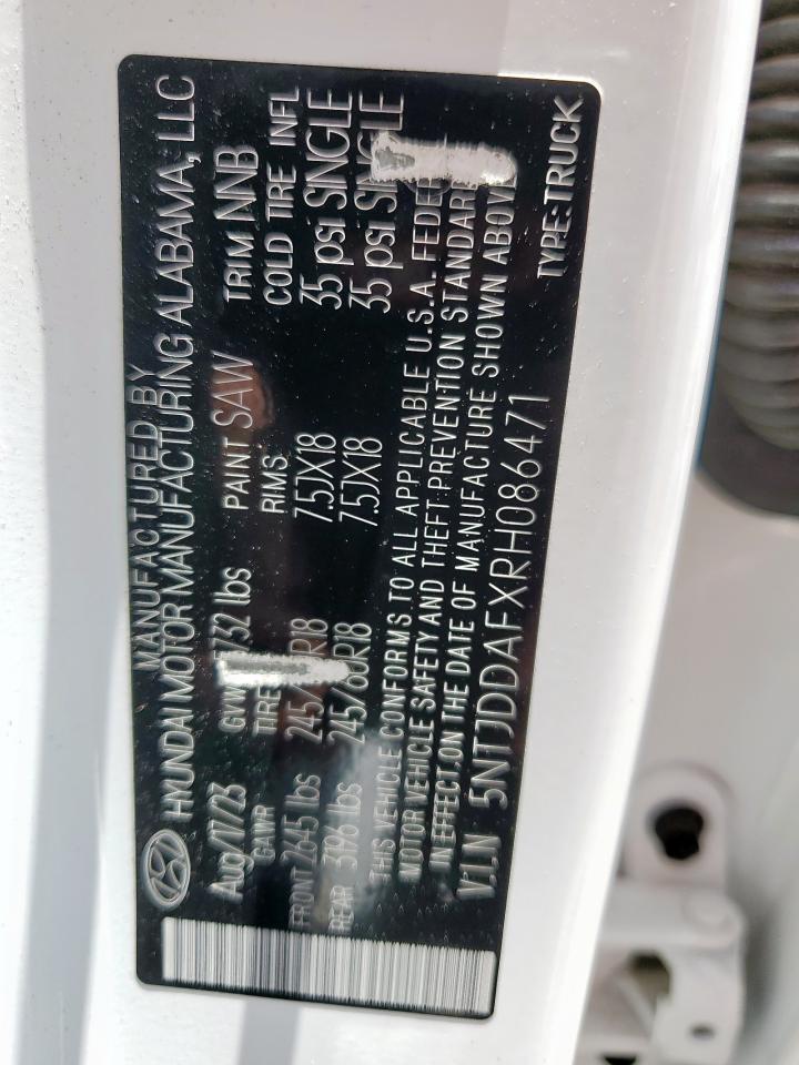 2024 Hyundai Santa Cruz Xrt VIN: 5NTJDDAFXRH086471 Lot: 62197585
