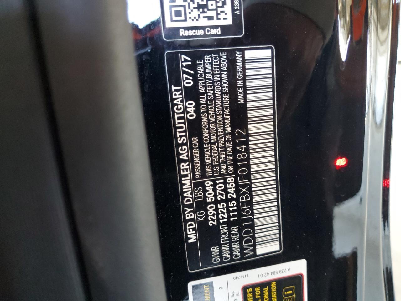 2018 Mercedes-Benz E 400 VIN: WDD1J6FBXJF018412 Lot: 63117975