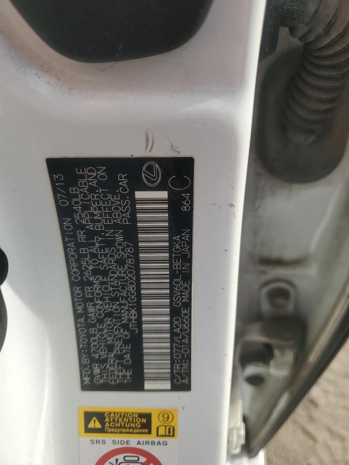 LEXUS ES350 2013 VIN JTHBK1GG8D2078787 zdjęcie 12