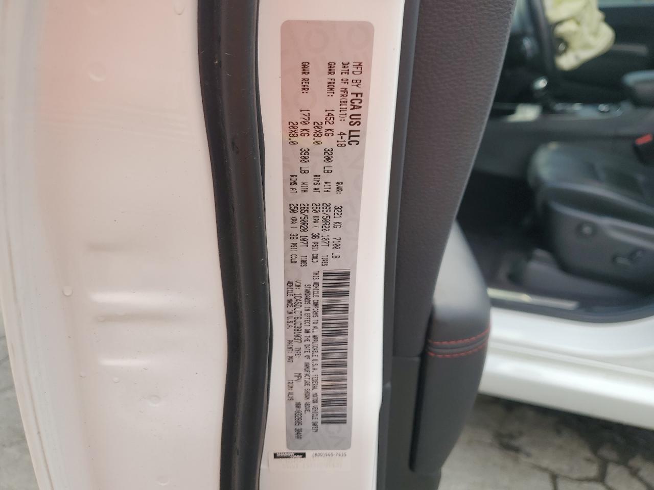 2018 Dodge Durango R/T VIN: 1C4SDJCT6JC381037 Lot: 62491205