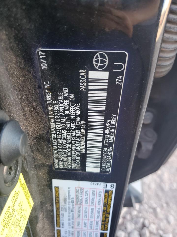 2018 Toyota C-Hr Xle VIN: NMTKHMBX7JR044870 Lot: 62604875