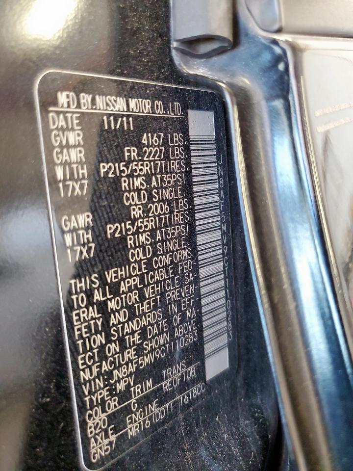 2012 Nissan Juke S VIN: JN8AF5MV9CT110283 Lot: 59963415