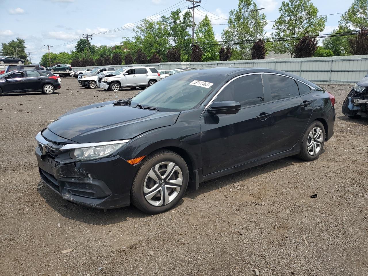 2017 Honda Civic Lx en Venta en New Britain, CT - Front End