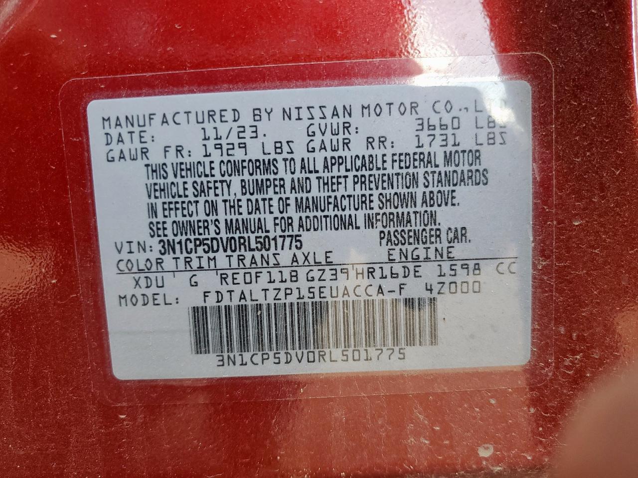 NISSAN KICKS 2024 VIN 3N1CP5DV0RL501775 zdjęcie 12