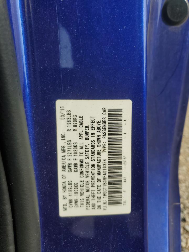 HONDA ACCORD 2015 VIN 1HGCT1B39FA010354 фото 12