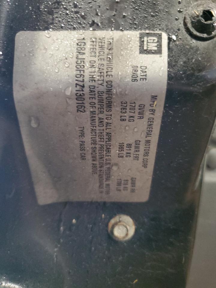 2007 Saturn Ion Level 2 VIN: 1G8AJ58F67Z130162 Lot: 61971355
