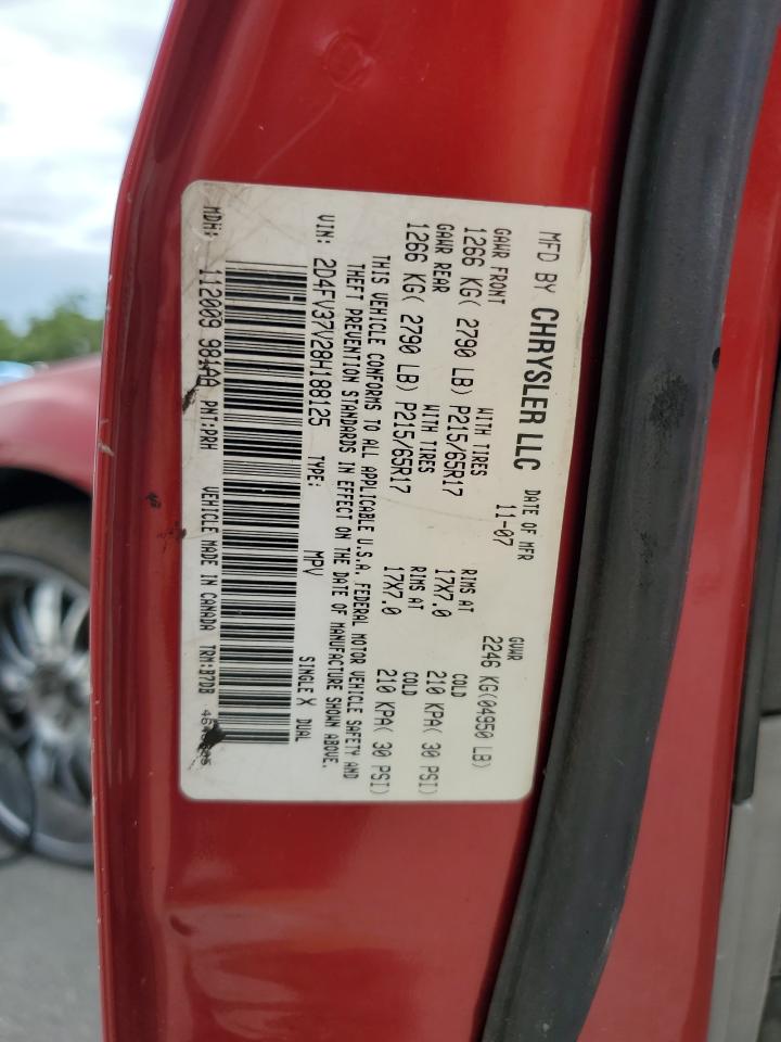 2008 Dodge Magnum Sxt VIN: 2D4FV37V28H188125 Lot: 59967055