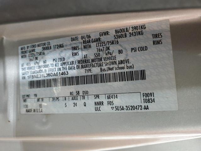 2006 FORD ECONOLINE E350 SUPER DUTY WAGON  