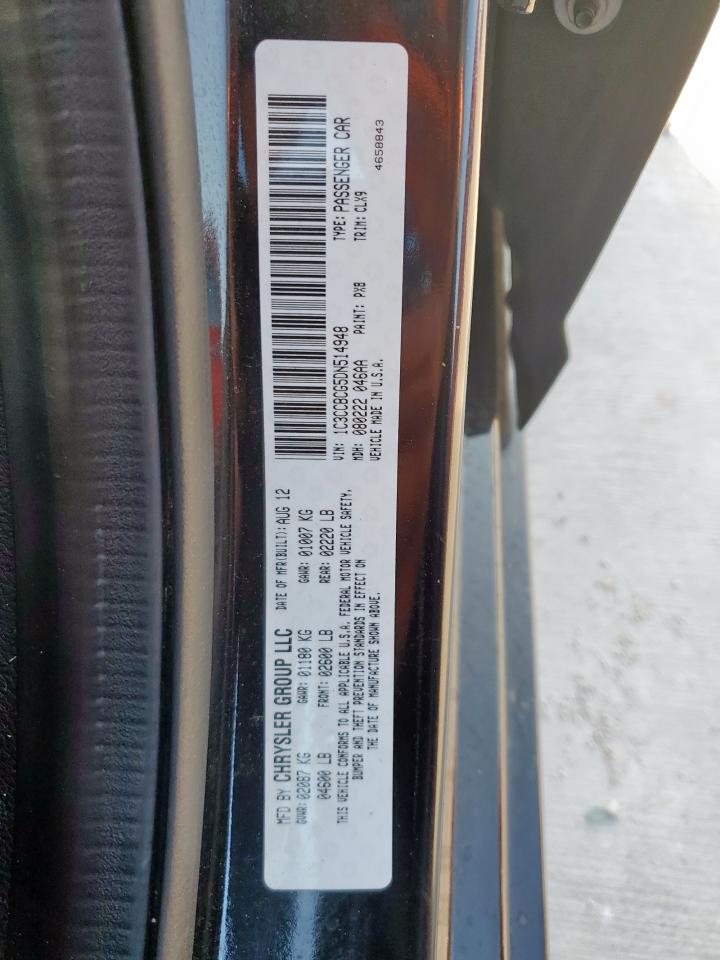 2013 Chrysler 200 Limited VIN: 1C3CCBCG5DN514948 Lot: 62415125