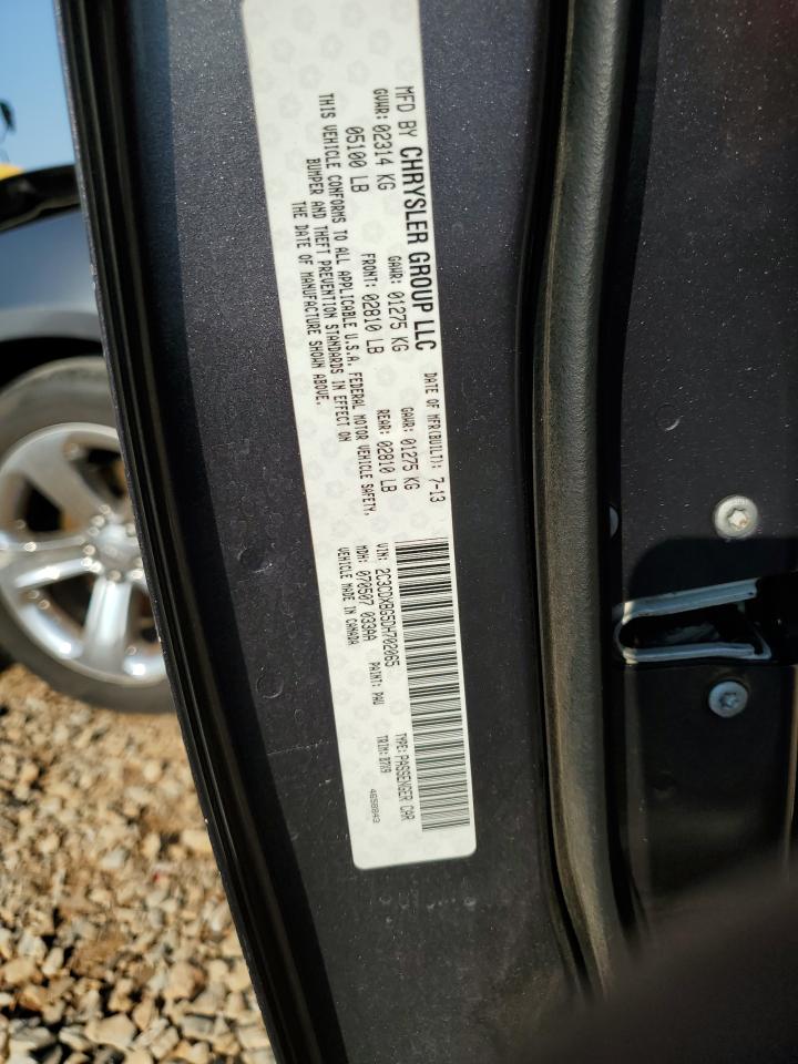 2013 Dodge Charger Se VIN: 2C3CDXBG5DH702065 Lot: 59976905