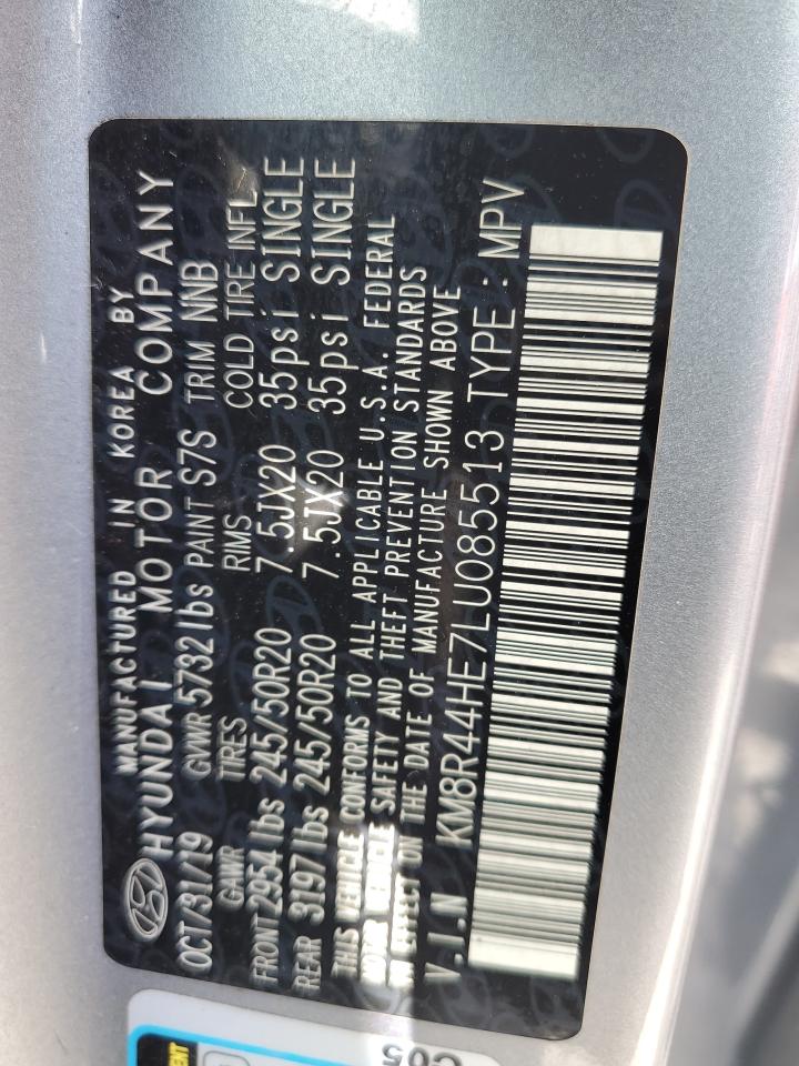 2020 Hyundai Palisade Sel VIN: KM8R44HE7LU085513 Lot: 62887045