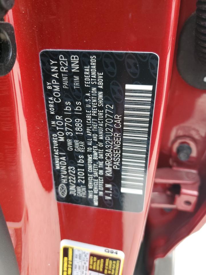 2023 Hyundai Venue Sel VIN: KMHRC8A32PU270772 Lot: 60524235