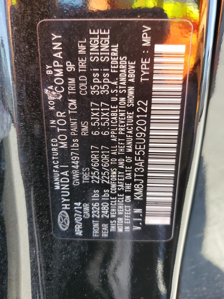 2014 Hyundai Tucson Gls VIN: KM8JT3AF5EU920122 Lot: 59693955