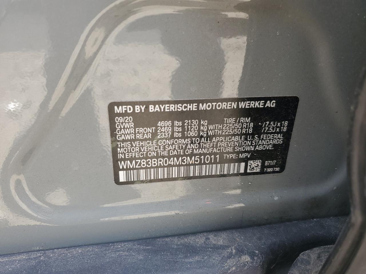 2021 Mini Cooper S Countryman All4 VIN: WMZ83BR04M3M51011 Lot: 62832985