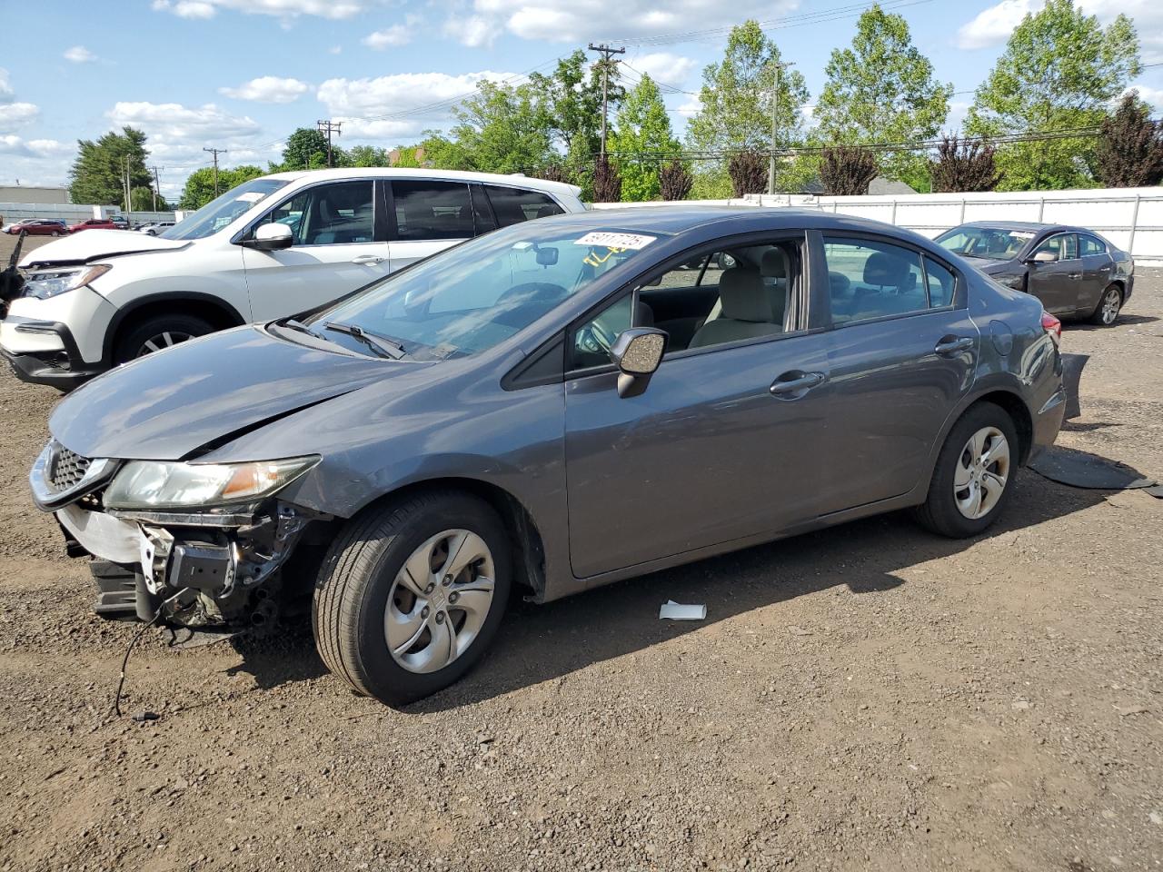 2013 Honda Civic Lx продається в New Britain, CT - Front End