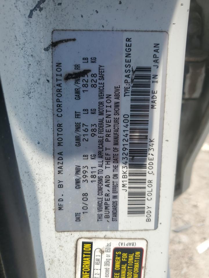 MAZDA MAZDA3 2009 VIN JM1BK343291241400 фото 12