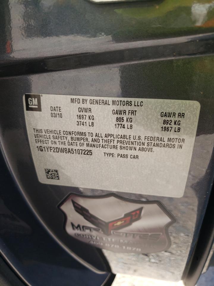 2010 Chevrolet Corvette VIN: 1G1YF2DW8A5107225 Lot: 61450055