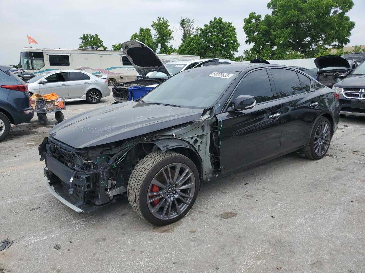 2023 Infiniti Q50 Red Sport 400 na sprzedaż w Bridgeton, MO - Front End