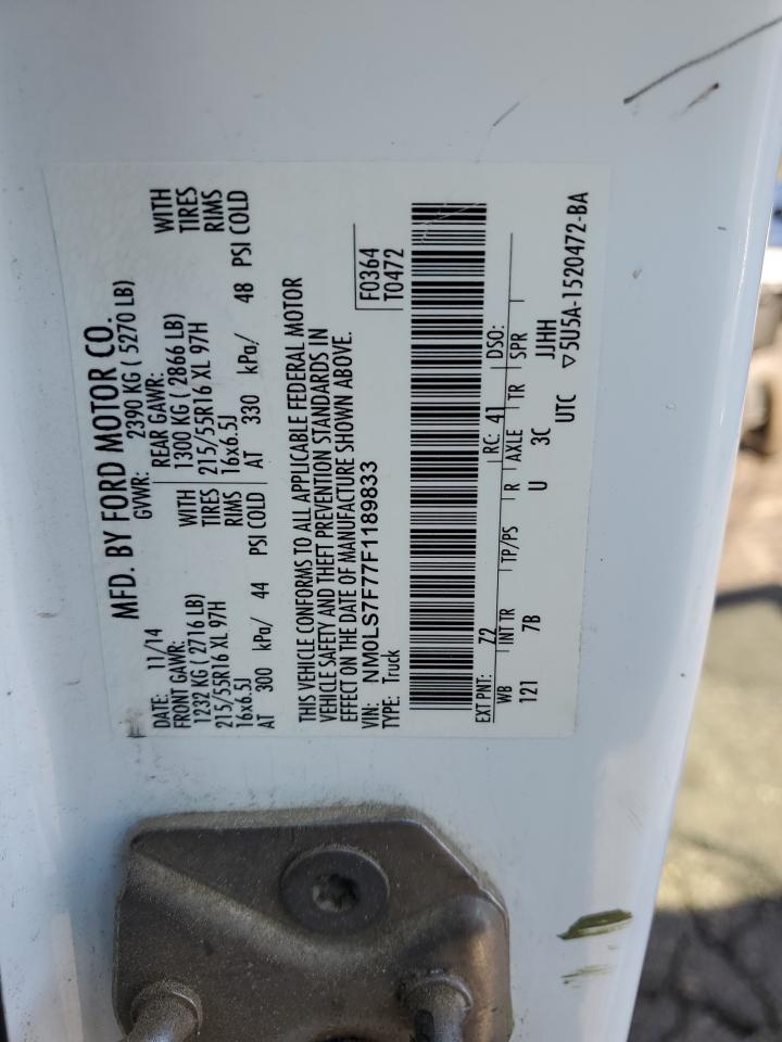 FORD TRANSIT 2015 VIN NM0LS7F77F1189833 фото 13