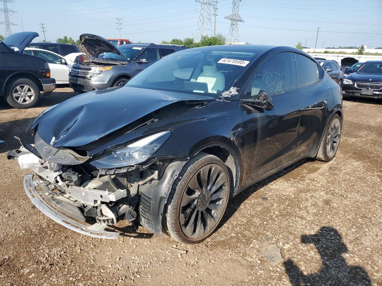 TESLA MODEL Y 2022 VIN 7SAYGDEF6NF320695